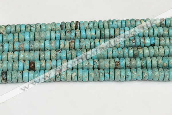 CDE1403 15.5 inches 2.5*6mm rondelle sea sediment jasper beads