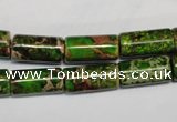 CDE141 15.5 inches 8*17mm tube dyed sea sediment jasper beads