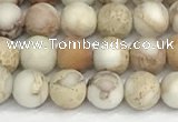 CDE1413 15.5 inches 4mm round matte natural sea sediment jasper beads