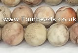 CDE1415 15.5 inches 8mm round matte natural sea sediment jasper beads