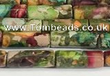 CDE1429 15.5 inches 4*13mm tube sea sediment jasper beads wholesale