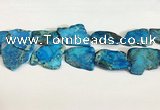 CDE1435 25*35mm - 35*45mm freefrom sea sediment jasper slab beads