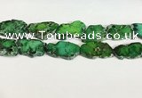 CDE1436 25*35mm - 35*45mm freefrom sea sediment jasper slab beads