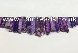 CDE1451 Top drilled 8*15mm - 10*60mm sticks sea sediment jasper beads
