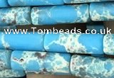 CDE1475 15.5 inches 4*13mm tube synthetic sea sediment jasper beads