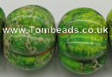 CDE150 15.5 inches 25*34mm pumpkin dyed sea sediment jasper beads