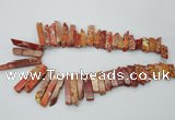 CDE1500 Top drilled 8*20mm - 10*55mm sticks sea sediment jasper beads