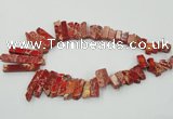 CDE1501 Top drilled 8*20mm - 10*55mm sticks sea sediment jasper beads