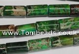 CDE167 15.5 inches 8*16mm tube dyed sea sediment jasper beads