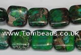 CDE193 15.5 inches 14*14mm square dyed sea sediment jasper beads