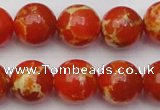 CDE2005 15.5 inches 14mm round dyed sea sediment jasper beads