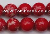 CDE2027 15.5 inches 14mm round dyed sea sediment jasper beads