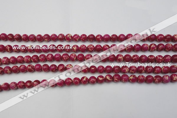 CDE2033 15.5 inches 4mm round dyed sea sediment jasper beads