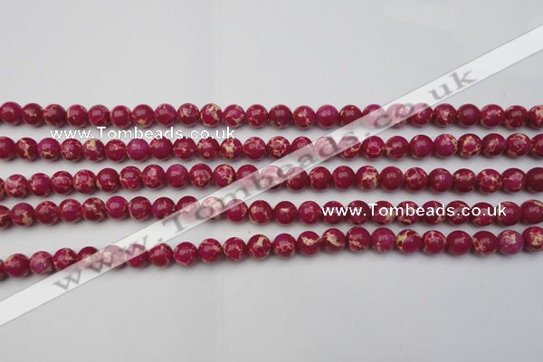 CDE2034 15.5 inches 6mm round dyed sea sediment jasper beads