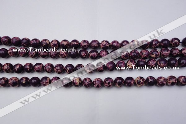 CDE2046 15.5 inches 8mm round dyed sea sediment jasper beads
