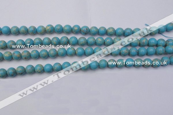 CDE2057 15.5 inches 8mm round dyed sea sediment jasper beads