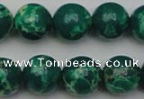 CDE2082 15.5 inches 14mm round dyed sea sediment jasper beads