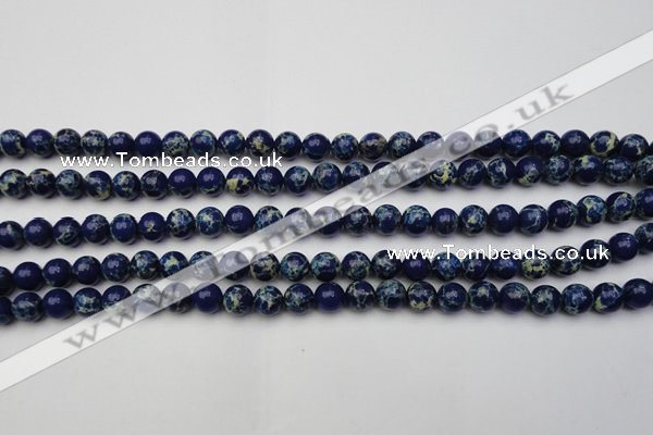 CDE2088 15.5 inches 4mm round dyed sea sediment jasper beads