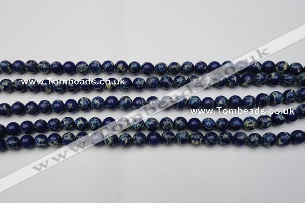 CDE2089 15.5 inches 6mm round dyed sea sediment jasper beads