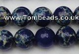 CDE2093 15.5 inches 14mm round dyed sea sediment jasper beads