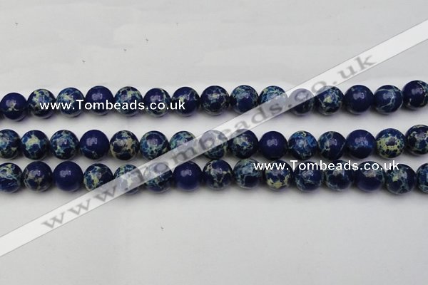 CDE2093 15.5 inches 14mm round dyed sea sediment jasper beads