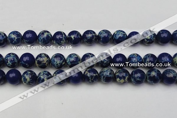 CDE2094 15.5 inches 16mm round dyed sea sediment jasper beads