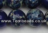 CDE2097 15.5 inches 22mm round dyed sea sediment jasper beads