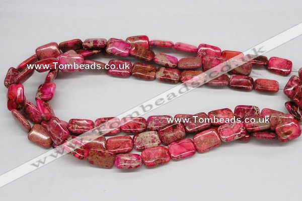 CDE21 15.5 inches 13*18mm rectangle dyed sea sediment jasper beads