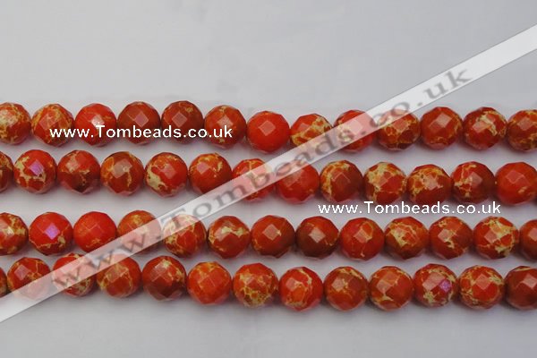 CDE2107 15.5 inches 20mm faceted round dyed sea sediment jasper beads