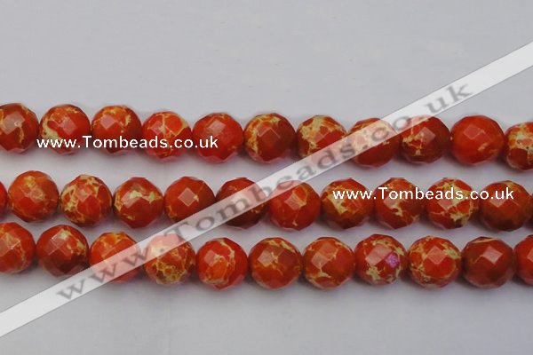 CDE2109 15.5 inches 24mm faceted round dyed sea sediment jasper beads