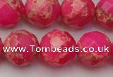 CDE2117 15.5 inches 20mm faceted round dyed sea sediment jasper beads