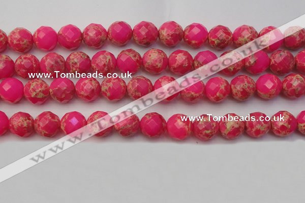 CDE2117 15.5 inches 20mm faceted round dyed sea sediment jasper beads