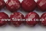 CDE2138 15.5 inches 22mm faceted round dyed sea sediment jasper beads