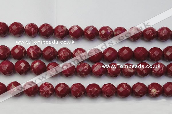 CDE2138 15.5 inches 22mm faceted round dyed sea sediment jasper beads