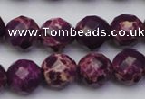 CDE2145 15.5 inches 16mm faceted round dyed sea sediment jasper beads