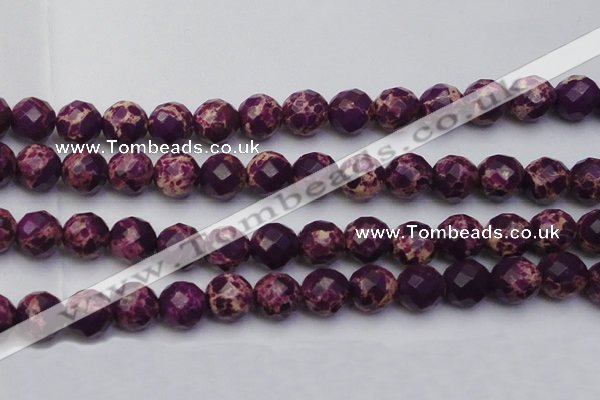 CDE2148 15.5 inches 22mm faceted round dyed sea sediment jasper beads