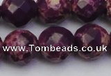 CDE2149 15.5 inches 24mm faceted round dyed sea sediment jasper beads