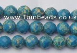 CDE2160 15.5 inches 6mm faceted round dyed sea sediment jasper beads