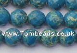 CDE2162 15.5 inches 10mm faceted round dyed sea sediment jasper beads