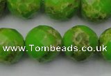 CDE2188 15.5 inches 22mm faceted round dyed sea sediment jasper beads