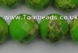 CDE2189 15.5 inches 24mm faceted round dyed sea sediment jasper beads