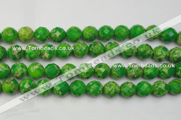 CDE2198 15.5 inches 22mm faceted round dyed sea sediment jasper beads