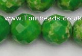 CDE2199 15.5 inches 24mm faceted round dyed sea sediment jasper beads