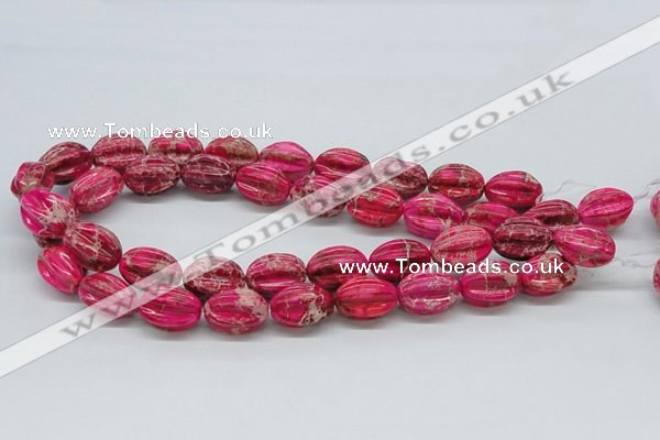 CDE22 15.5 inches 15*20mm star fruit shaped dyed sea sediment jasper beads