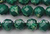 CDE2202 15.5 inches 10mm faceted round dyed sea sediment jasper beads