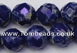 CDE2218 15.5 inches 22mm faceted round dyed sea sediment jasper beads