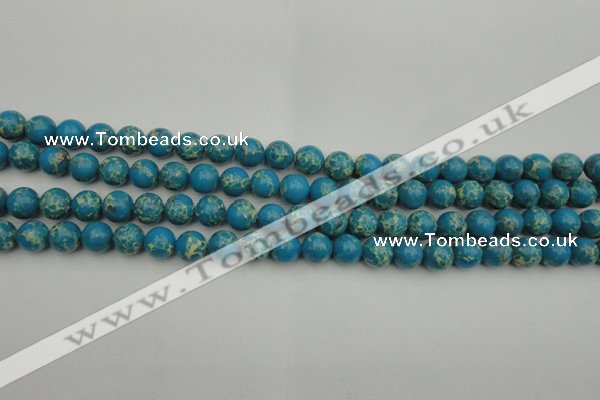 CDE2231 15.5 inches 4mm round dyed sea sediment jasper beads