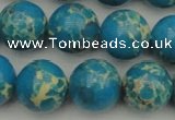 CDE2236 15.5 inches 14mm round dyed sea sediment jasper beads