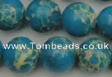 CDE2237 15.5 inches 16mm round dyed sea sediment jasper beads