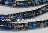 CDE225 15.5 inches 4*8mm heishi dyed sea sediment jasper beads